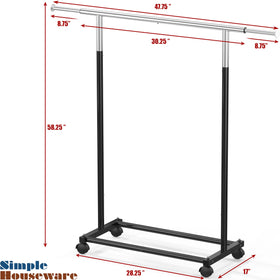 Simple Houseware garment rack assembly is quick and straightforward