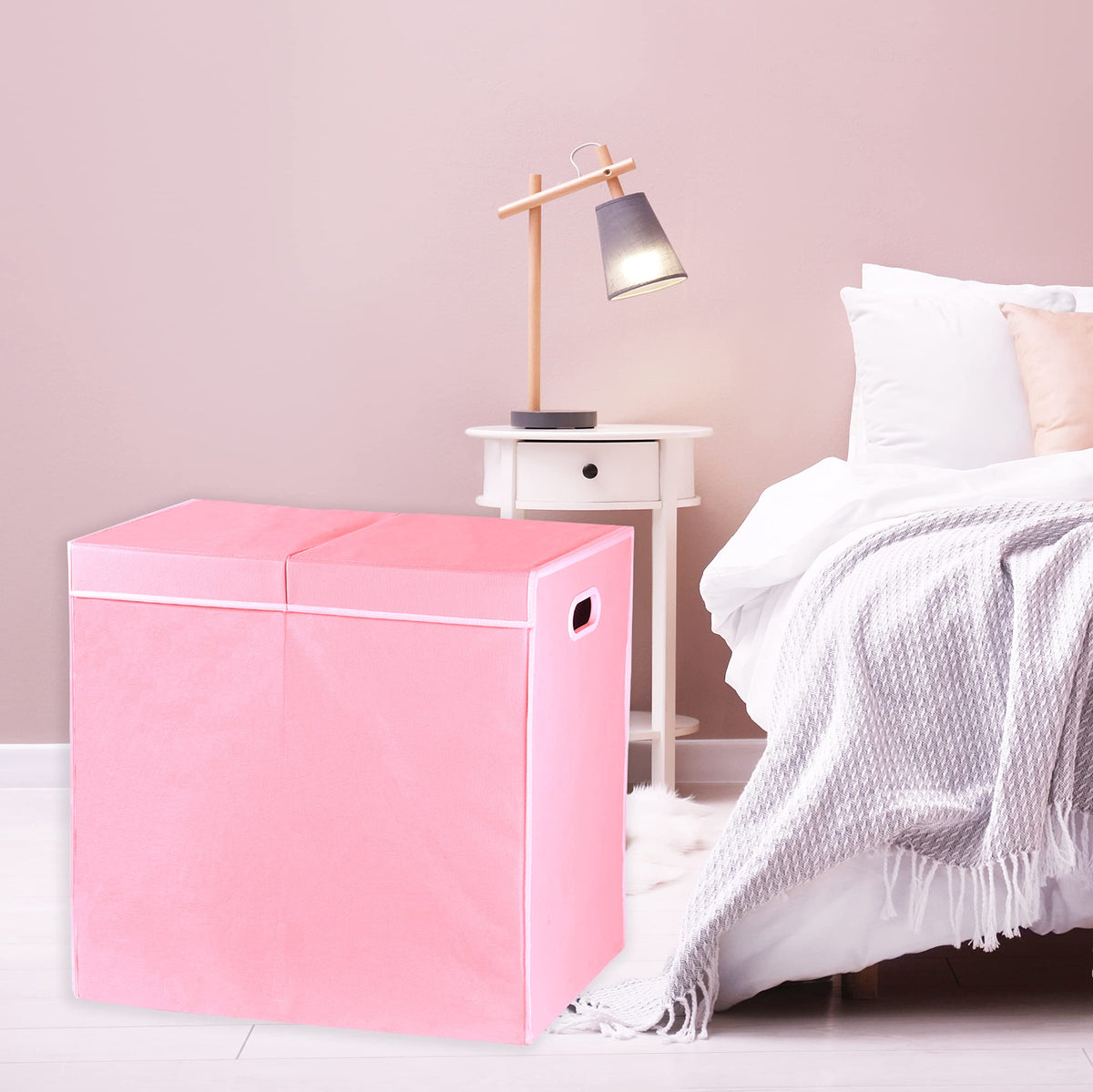 Simple Houseware fits in most closets or bathrooms for versatile storage.