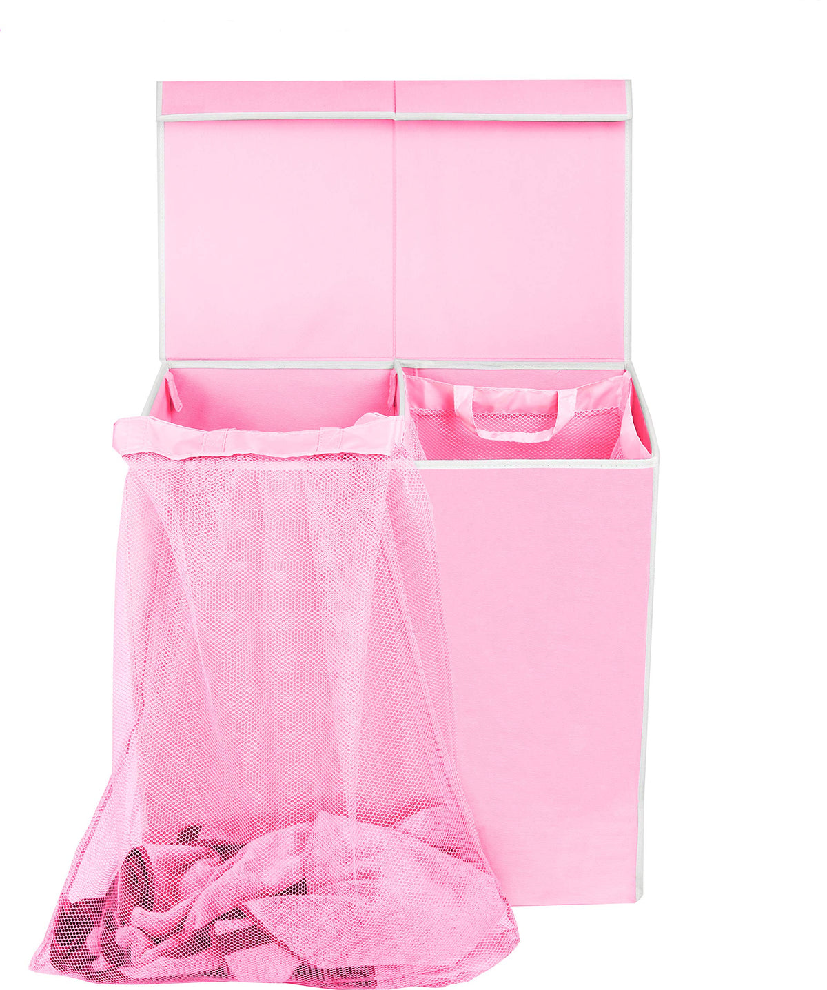 Simple Houseware collapsible hamper design for compact storage when not in use.