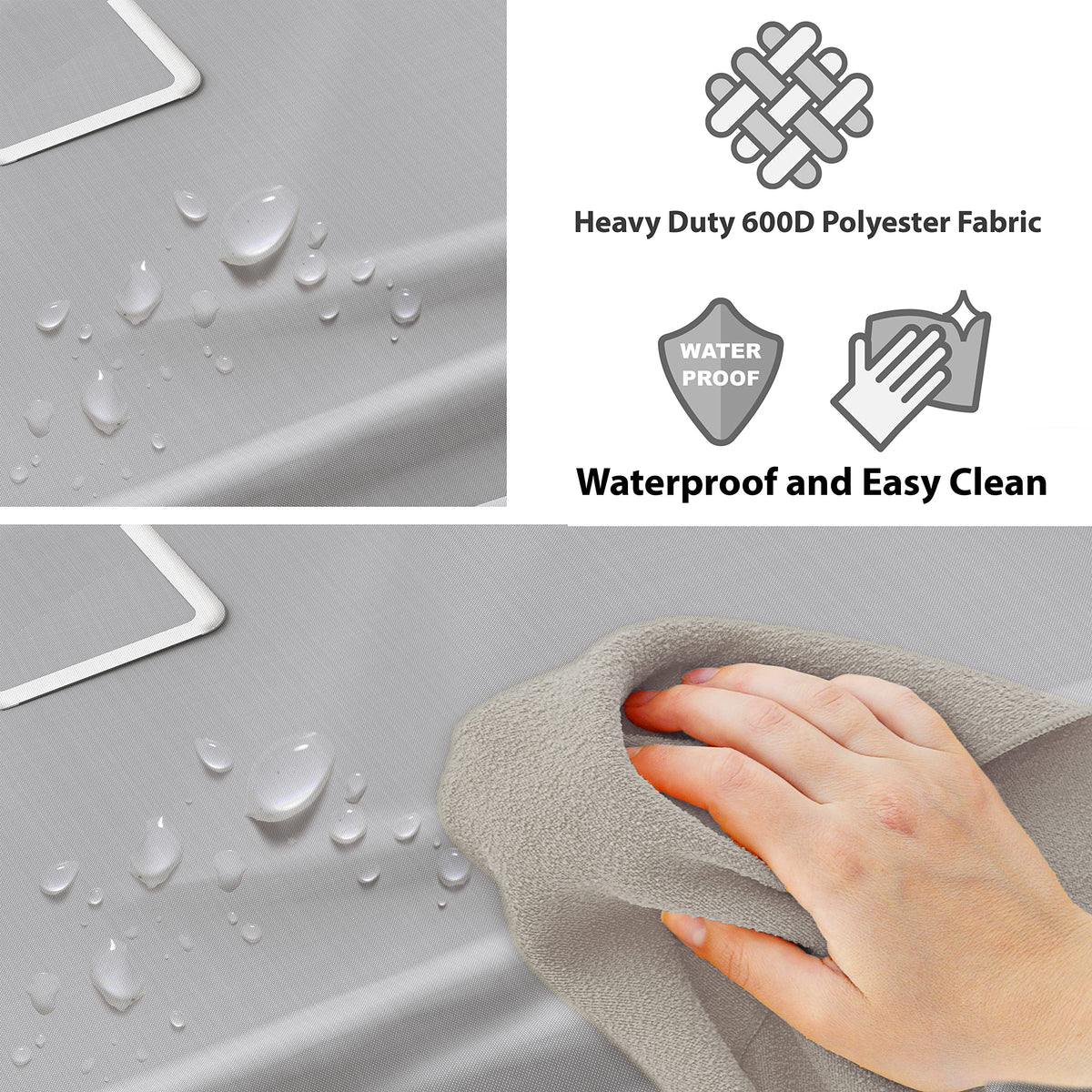 Simple Houseware heavy-duty 3-bag sorter bags in grey offer easy cleaning.