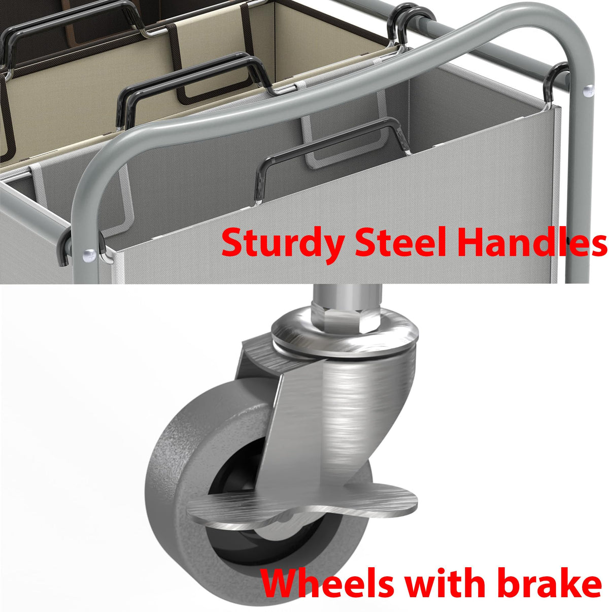 Simple Houseware heavy-duty 3-bag sorter dimensions show compact footprint.