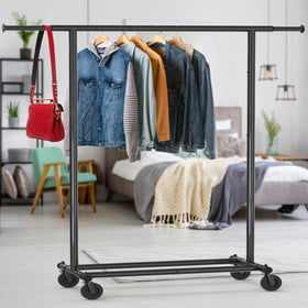 Simple Houseware heavy-duty frame highlights durable steel for long-lasting organization.