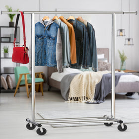 Chrome finish steel frame by Simple Houseware for durable, modern look