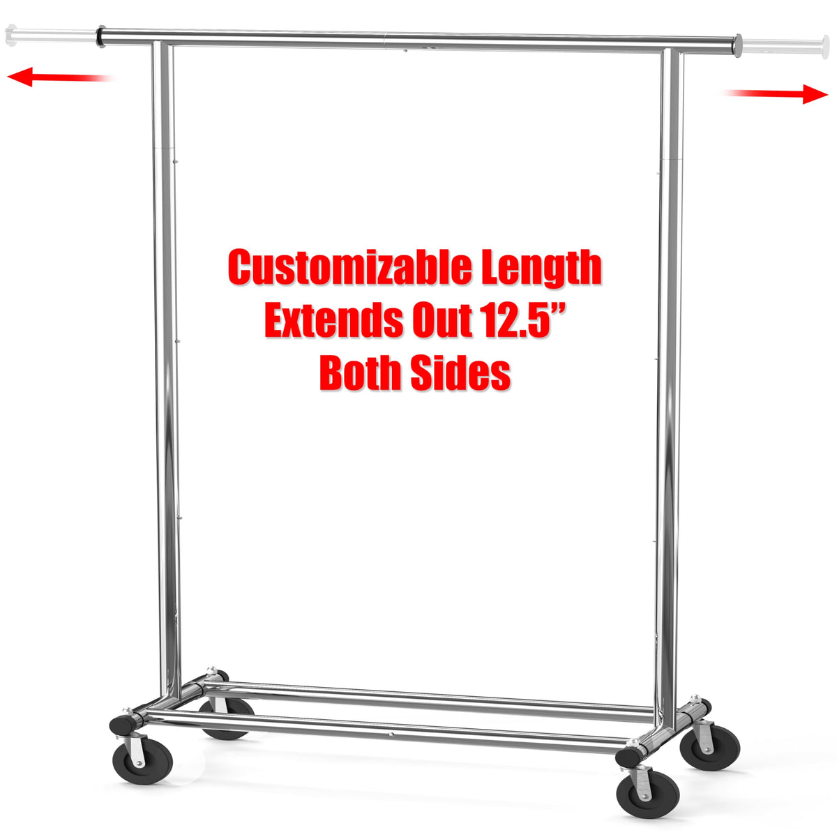 Side view of collapsible garment rack stored flat when not in use