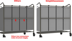 Simple Houseware dark grey finish complements any laundry space.