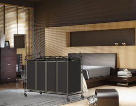 Simple Houseware laundry sorter frame detail highlights six horizontal bars for stability.