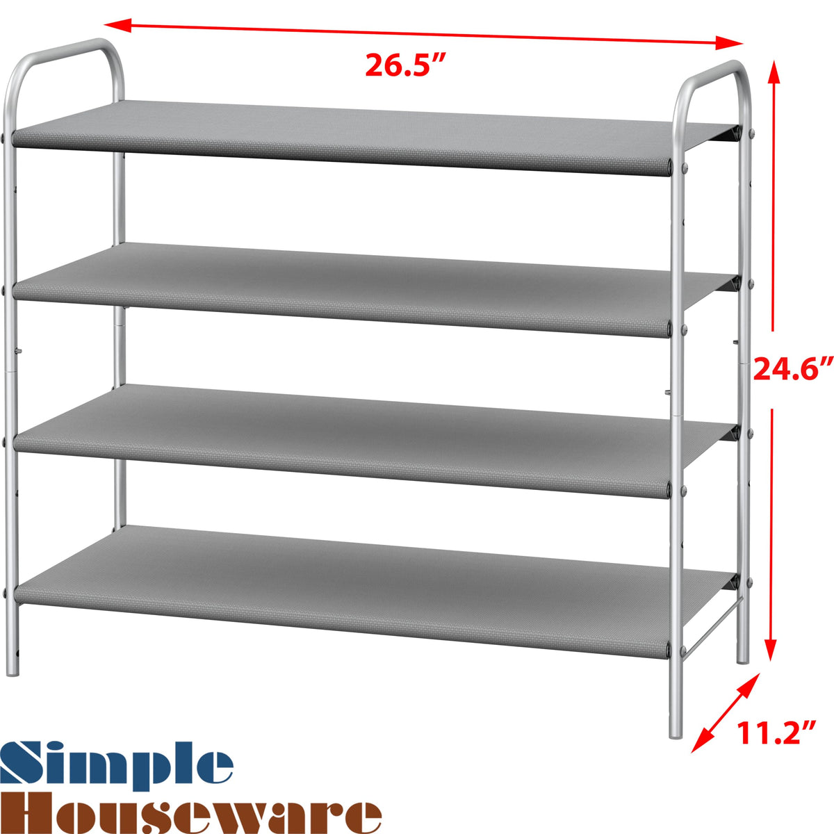 Simple Houseware metal frame provides sturdy daily use and reliable support.