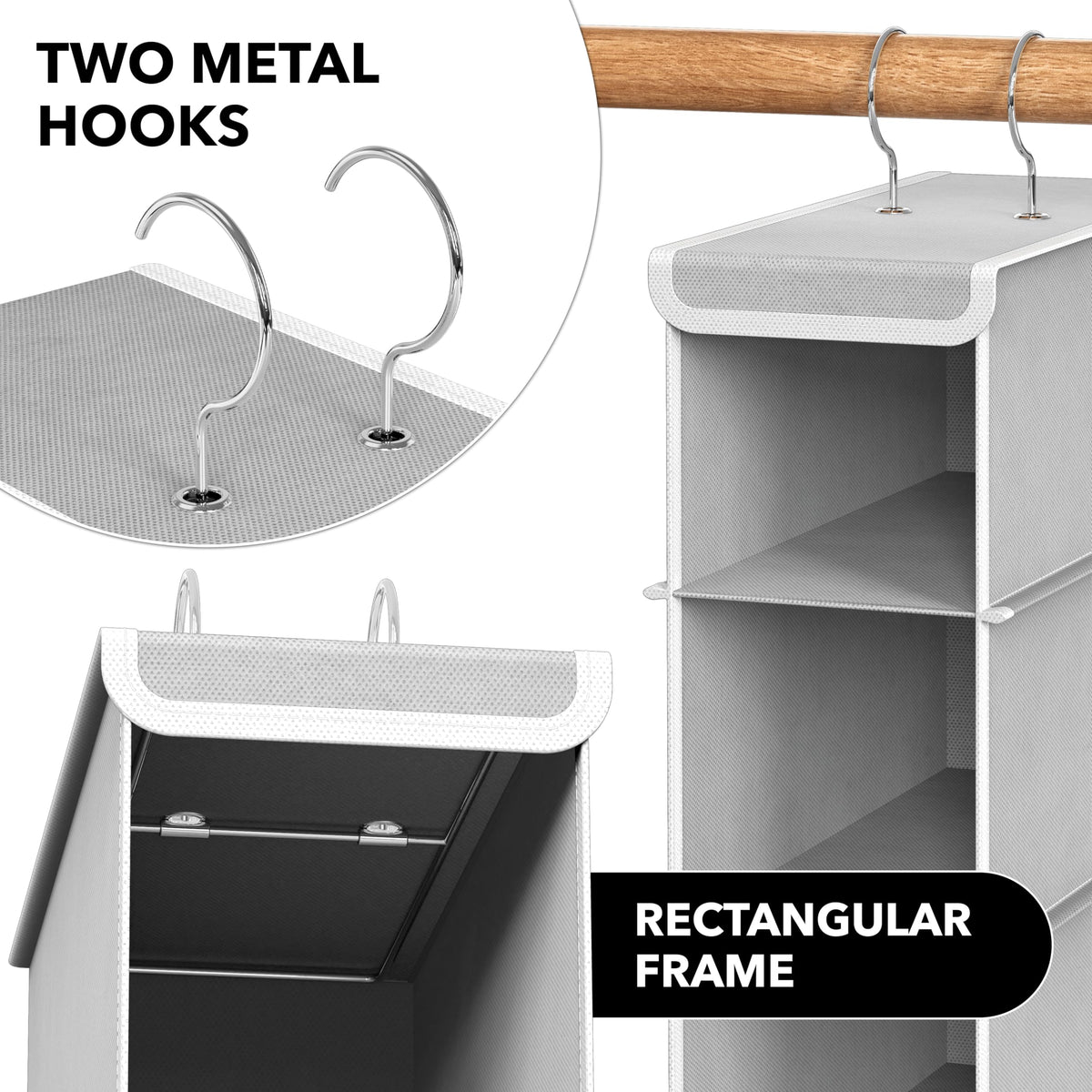 Simple Houseware multi-purpose hanging unit keeps towels and purses organized