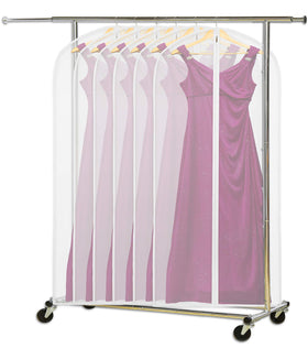 Simple Houseware PEVA material garment bags with durable zipper for reusable storage