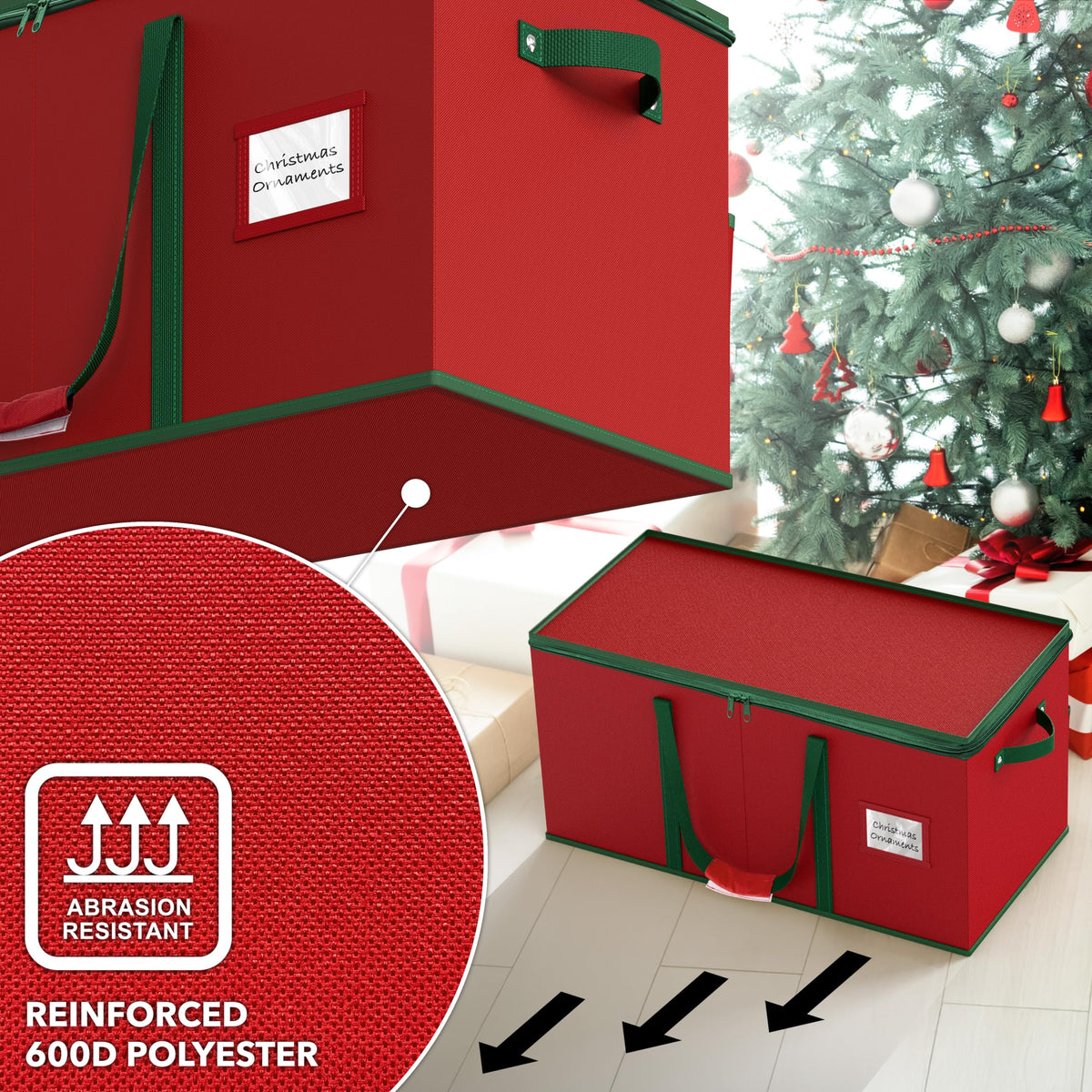 Simple Houseware reinforced handles simplify lifting from any angle