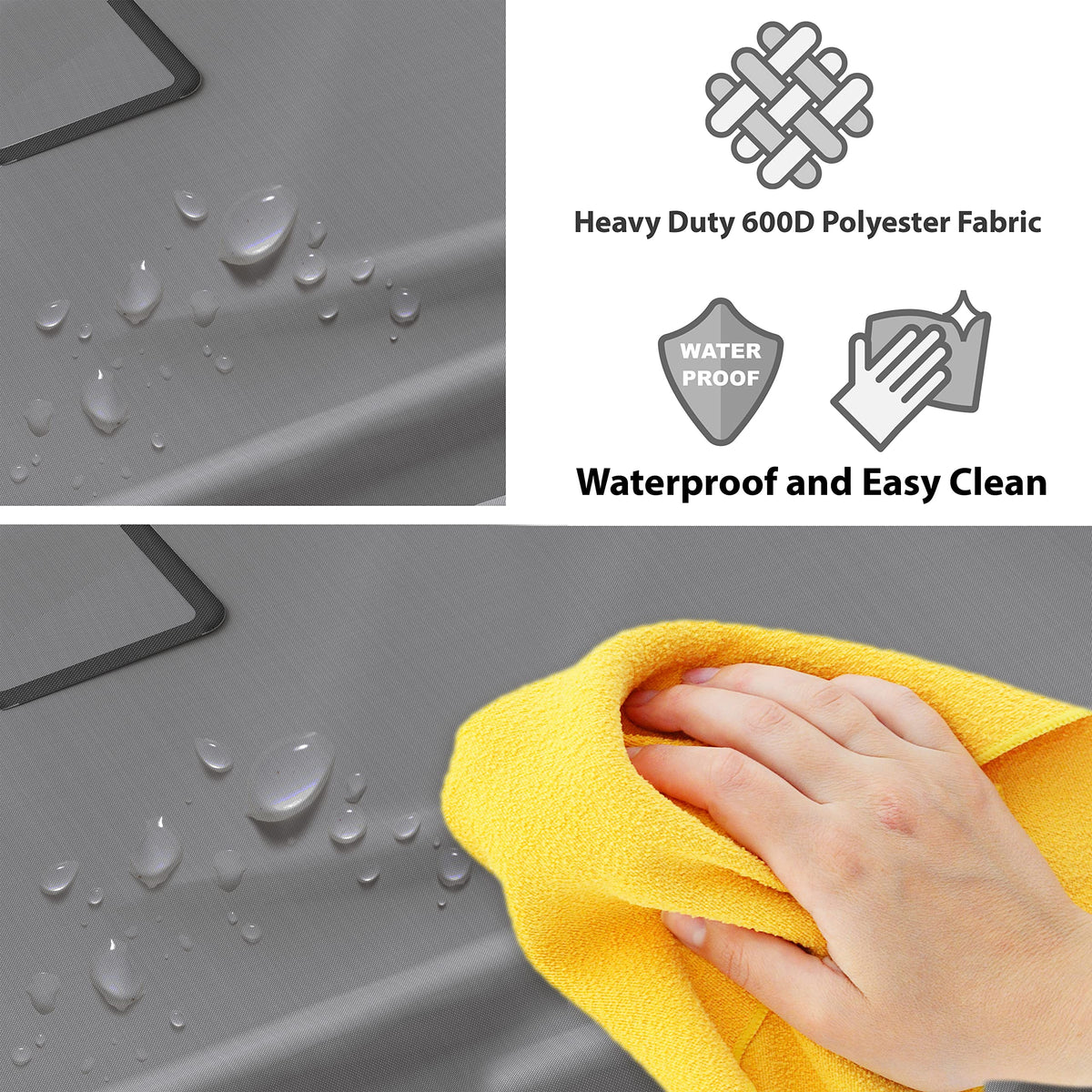 Simple Houseware removable bags closeup demonstrates easy bag swap and cleaning.