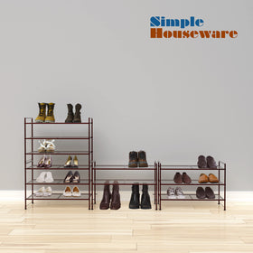 Simple Houseware 3-Tier storage rack fits entryway and keeps shoes organized.