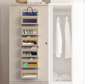 Ideal for small spaces, a versatile storage solution in beige.