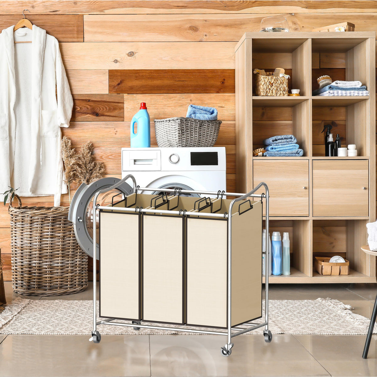 Simple Houseware sorter in use, streamlining laundry organization at home.