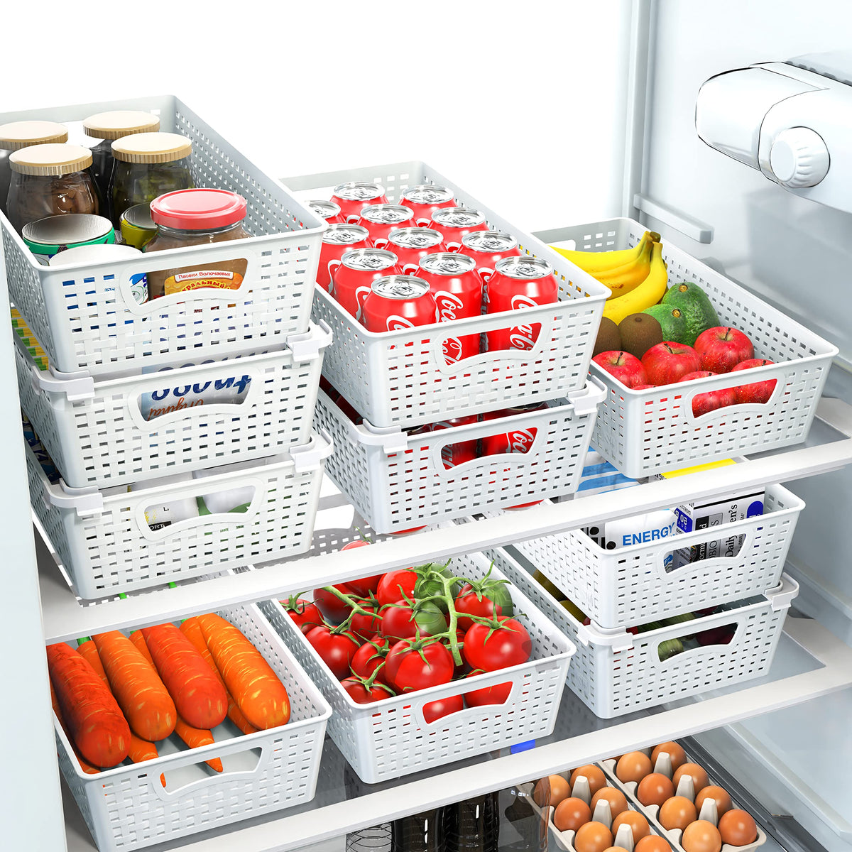 Simple Houseware basket for kitchen organization, keeps pantry items neatly accessible.