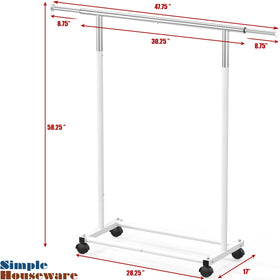 Capacity up to 100 lbs supports sturdy coats and garments