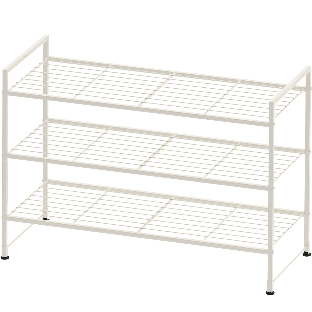 Sturdy metal frame supports up to 30 lbs per shelf for long-lasting shoe storage.