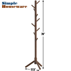 Simple Houseware tree-style coat rack assembly aids quick setup in minutes.
