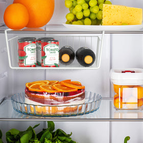 Simple Houseware under-shelf basket fits most shelves for versatile use