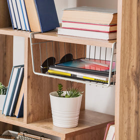 Simple Houseware under-shelf basket for wrapping materials like foil and paper towels