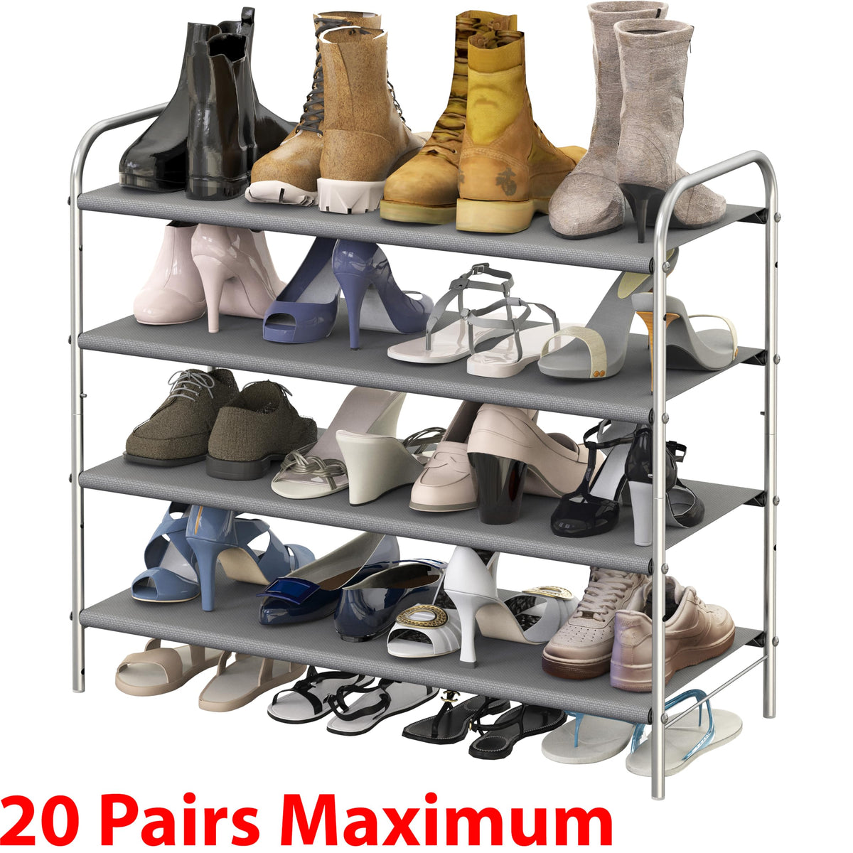 Simple Houseware washable fabric shelves stay clean and easy to wipe down.