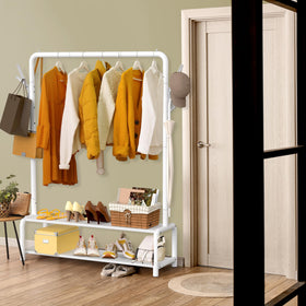 Simple Houseware white finish closet unit with scratch-resistant surface.