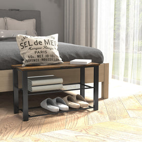 Simple Houseware rustic brown finish complements modern and traditional entryways.
