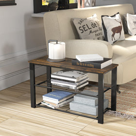Simple Houseware durable frame supports comfortable seating during quick footwear changes.