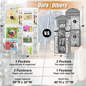 Simple Houseware wrap-roll length 46-inch fits up to 48-inch rolls.