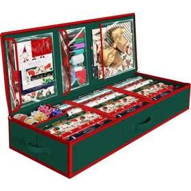 Simple Houseware wrapping paper organizer holds up to 40 rolls for easy access