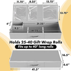 Simple Houseware organizer with roll holders showcases easy access to 40 rolls.