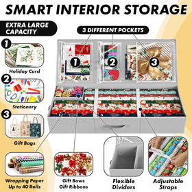 Simple Houseware under-bed storage frees closet space while keeping supplies accessible.