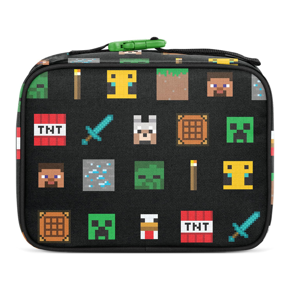 Simple Modern Hadley Minecraft lunch bag side pocket, perfect for snacks on the go.