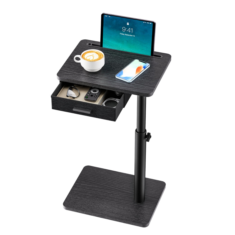 Simple Serenity TV tray with drawer and device slot for organized viewing