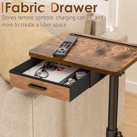 Simple Serenity TV tray table height adjustable for comfortable couch meals.