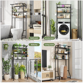 Simple Trending bathroom shelf with paper holder keeps essentials organized and reachable.