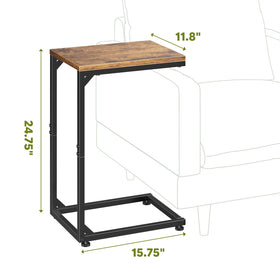 Simple Trending C-shaped end table placed by the bed for easy nighttime essentials