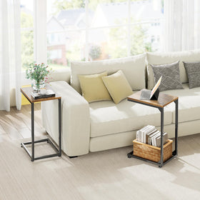 Simple Trending C-shaped end table durability shown by stable 100 lb load
