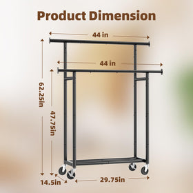 Simple Trending clothes rack side extension adds extra hanging points.