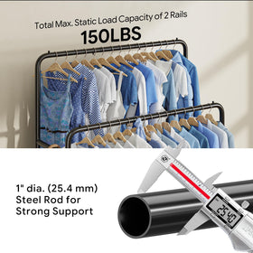 Simple Trending clothing rack with bottom shelf organizes boxes and accessories