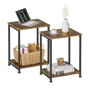 Simple Trending end table with two-tier design for compact living spaces.