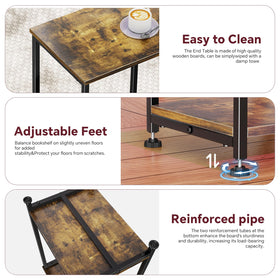 Simple Trending end table features water-resistant finish for easy cleaning.