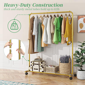 Simple Trending garment rack assembly tools included for quick setup.