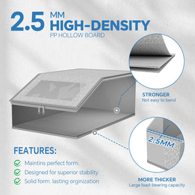 Simple Trending 24-cap capacity organizer helps manage large collections.