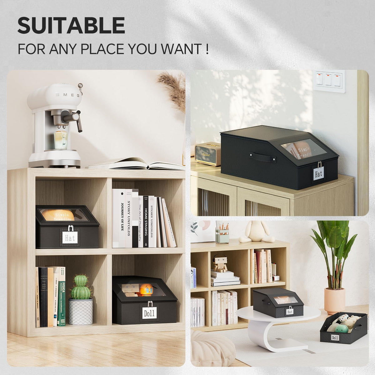 Simple Trending hat organizer protects hats from dirt and humidity in closet.