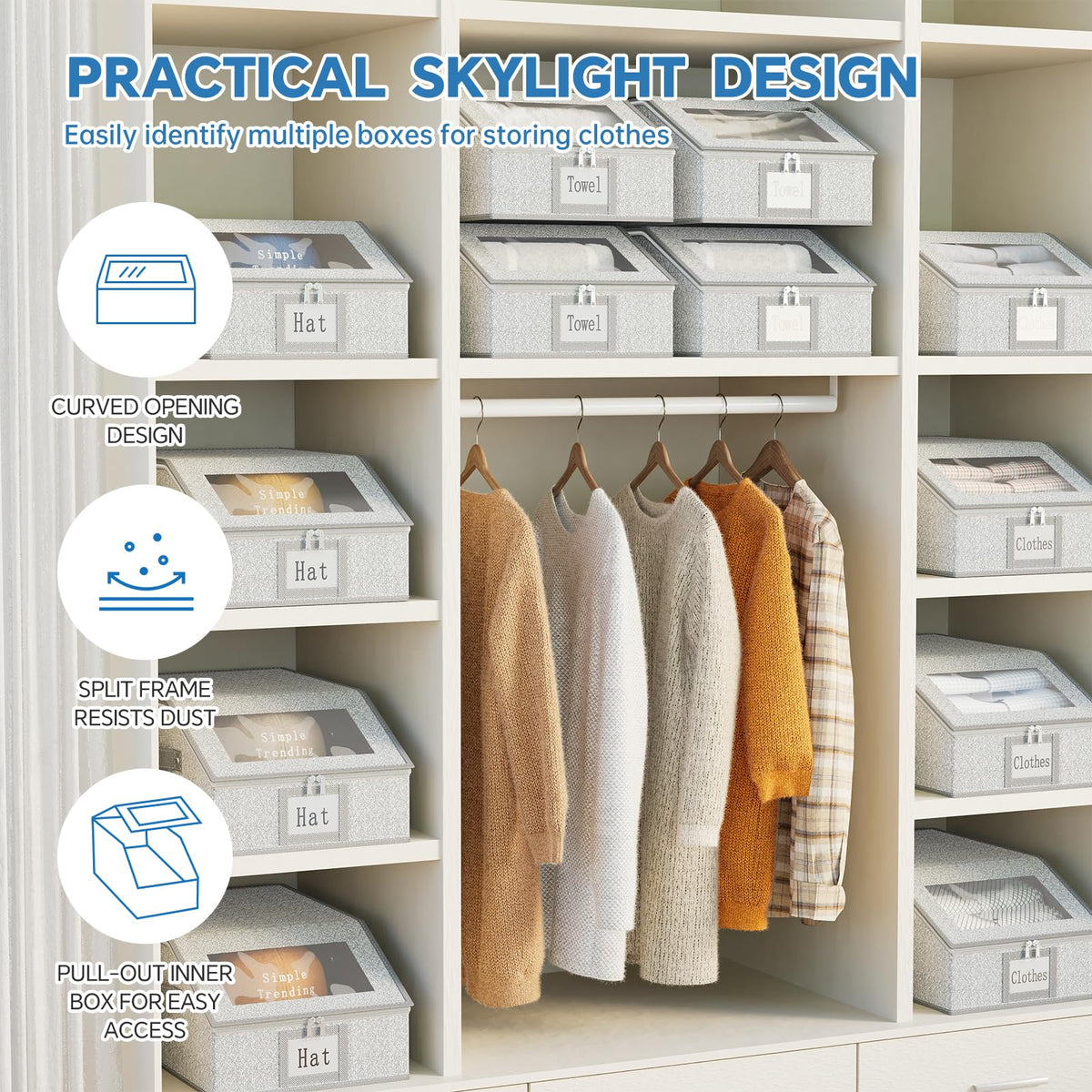 Simple Trending hat organizer with dual-access design for effortless cap retrieval.