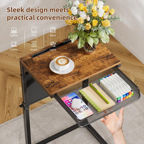 Simple Trending height adjustable end table fits recliner or sofa