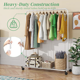 Simple Trending multi-use garment rack suitable for porch, bedroom, or living spaces.