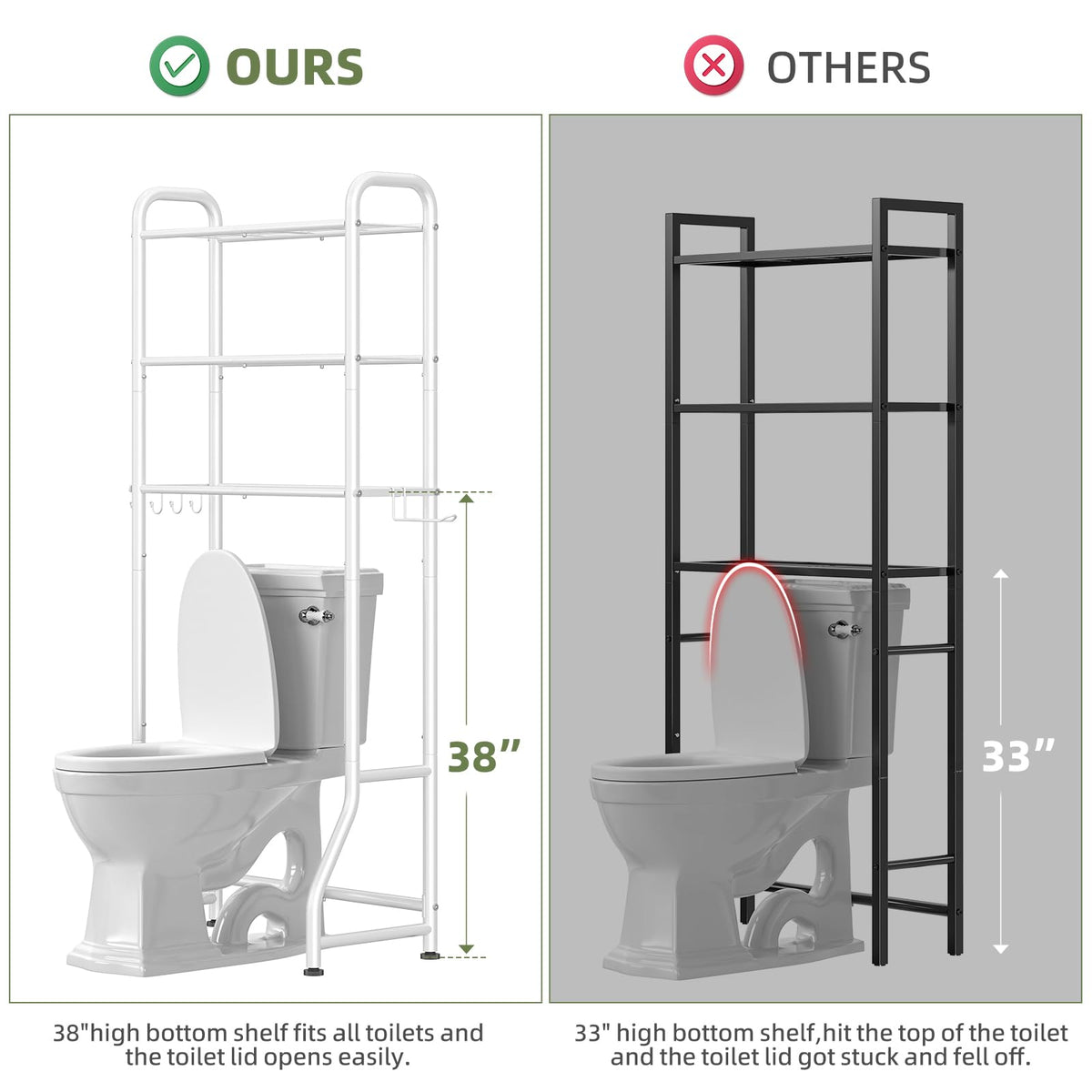 Simple Trending removable hooks illustrate flexible bathroom organization