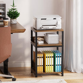 Tools and instructions included with the Simple Trending record player stand for easy assembly.